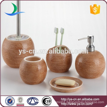 China factory round ceramic bathroom accessory in gunny finishing